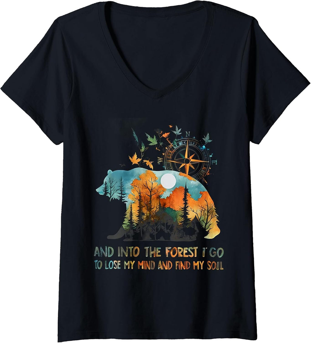 Camping Bear Forest Hiking Camping Lover Tees