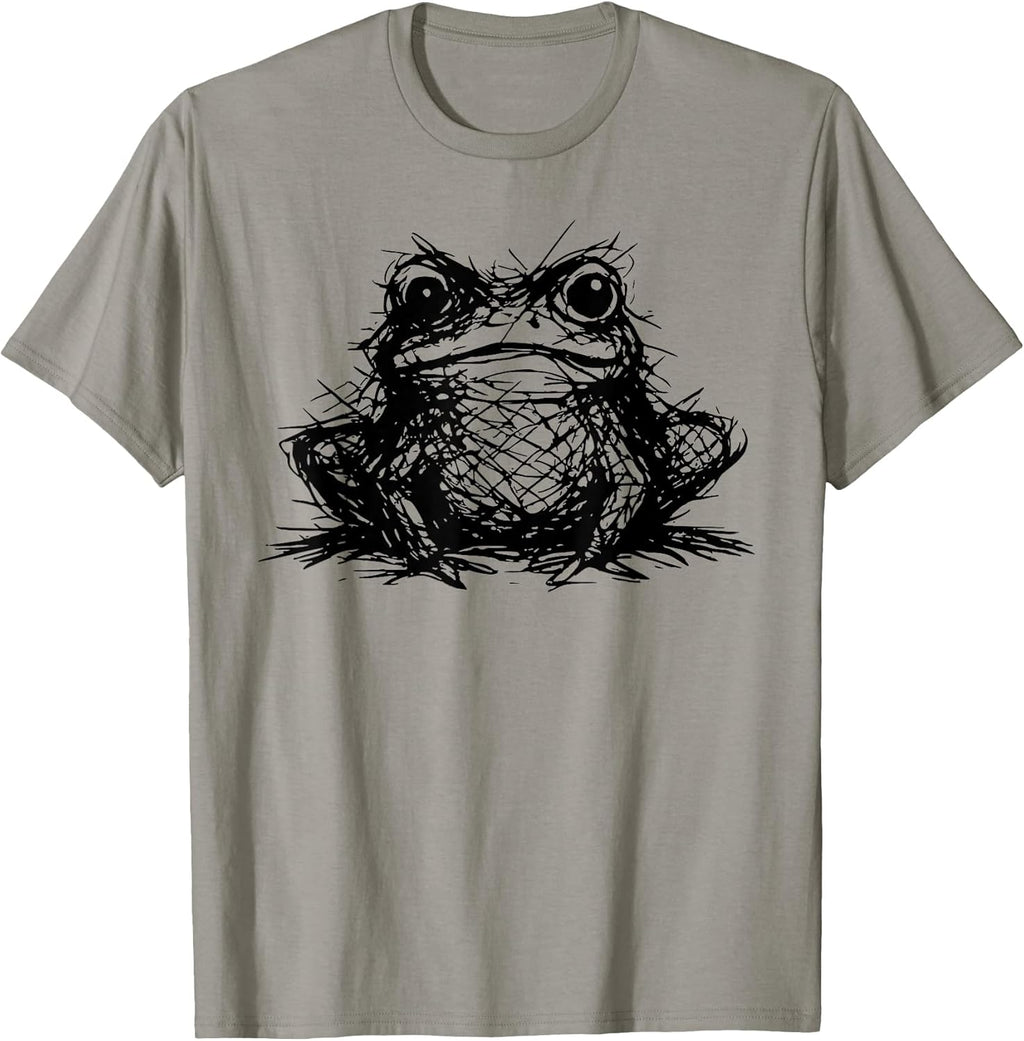 Scribble Frog Art & Minimal Designs Line Art Tee
