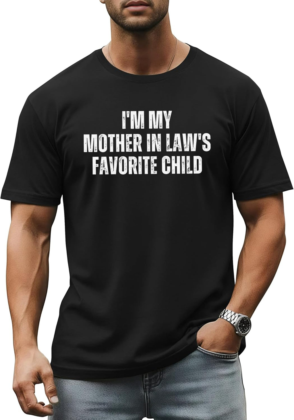 Men's Funny Shirts Regular Fit Humorous Letter Printed Short Sleeve Crewneck Streetwear Summer Tops