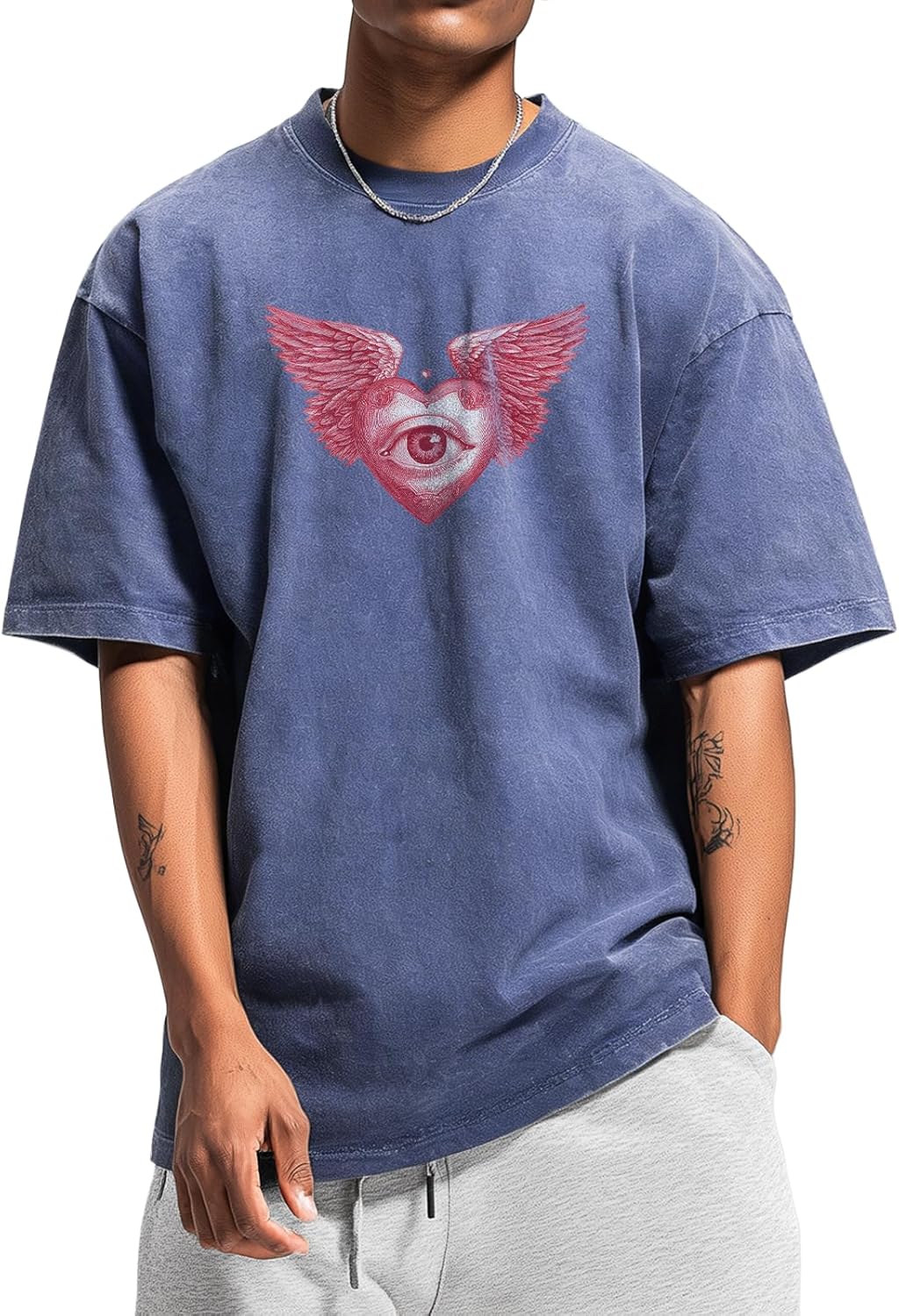 Washed Baggy Shirts Men Solid 100% Cotton Boxy Tees Vintage Fitness Clothing Gym Streetwear