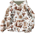 Women's Cowgirls Graphic Hoodies Lightweight Long Sleeve Hooded Sweatshirts Western Outfits