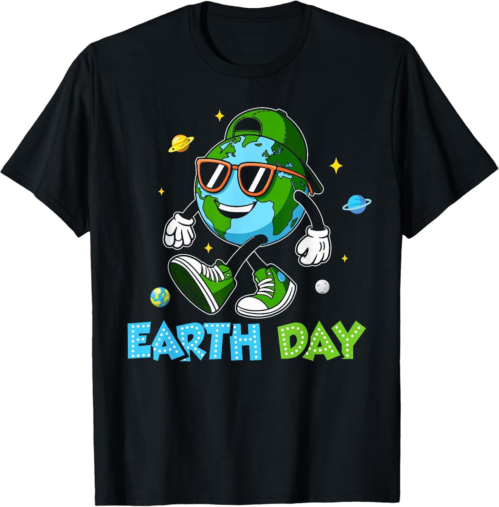 Happy Earth Day 2026 Funny Earth Day Toddler Kids Boys Dab T-Shirt