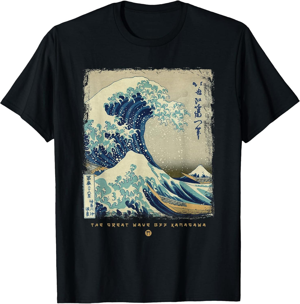 Great Wave Off Kanagawa Japanese Painting Art T-Shirt
