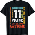 11 Years 132 Months of Being Awesome 11th Birthday Gift T-Shirt