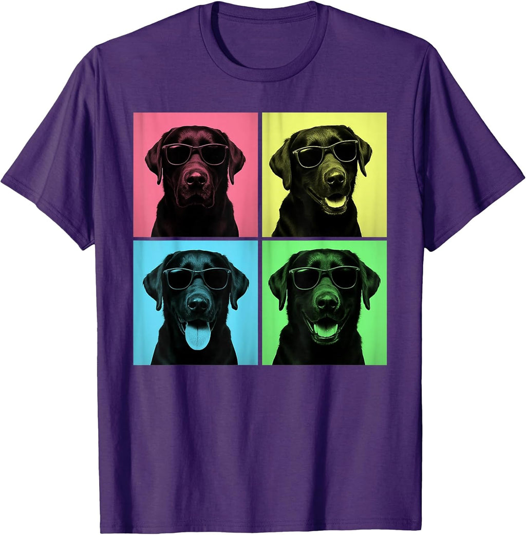 Labrador Pop Art Funny Black Lab Dog Lover Photo Booth T-Shirt Unisex T-shirt, Sweatshirt, Hoodie, Long Sleeve Tee (Image 1)