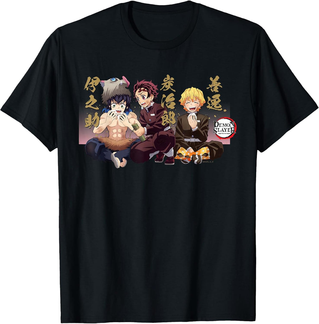 Kimetsu no Yaiba Inosuke Tanjiro Lunch Scene T-Shirt