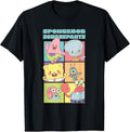 Cute Chibi Character Portrait Grid Pastel Pop Art Cartoon T-Shirt