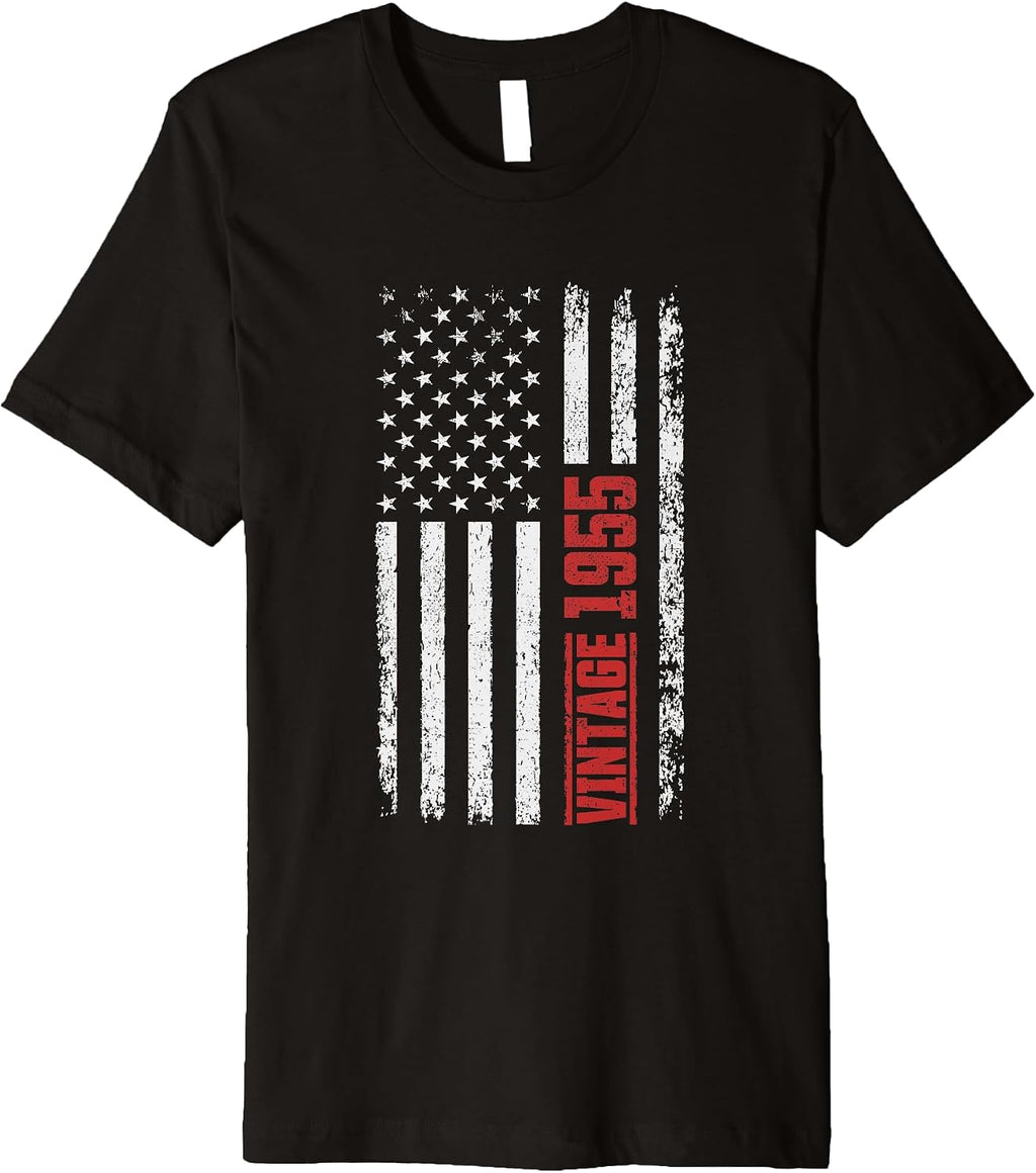 USA Flag Vintage Birthday Merch