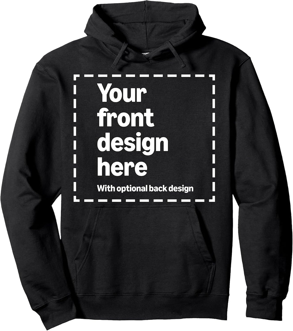 Custom Front & Back Print Hoodie with Your Image for Men and Women by Modify by Amazon Merch on Demand