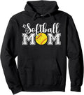 Softball Mom Softball Mama For Women Retro Game Mothers Day Pullover Hoodie