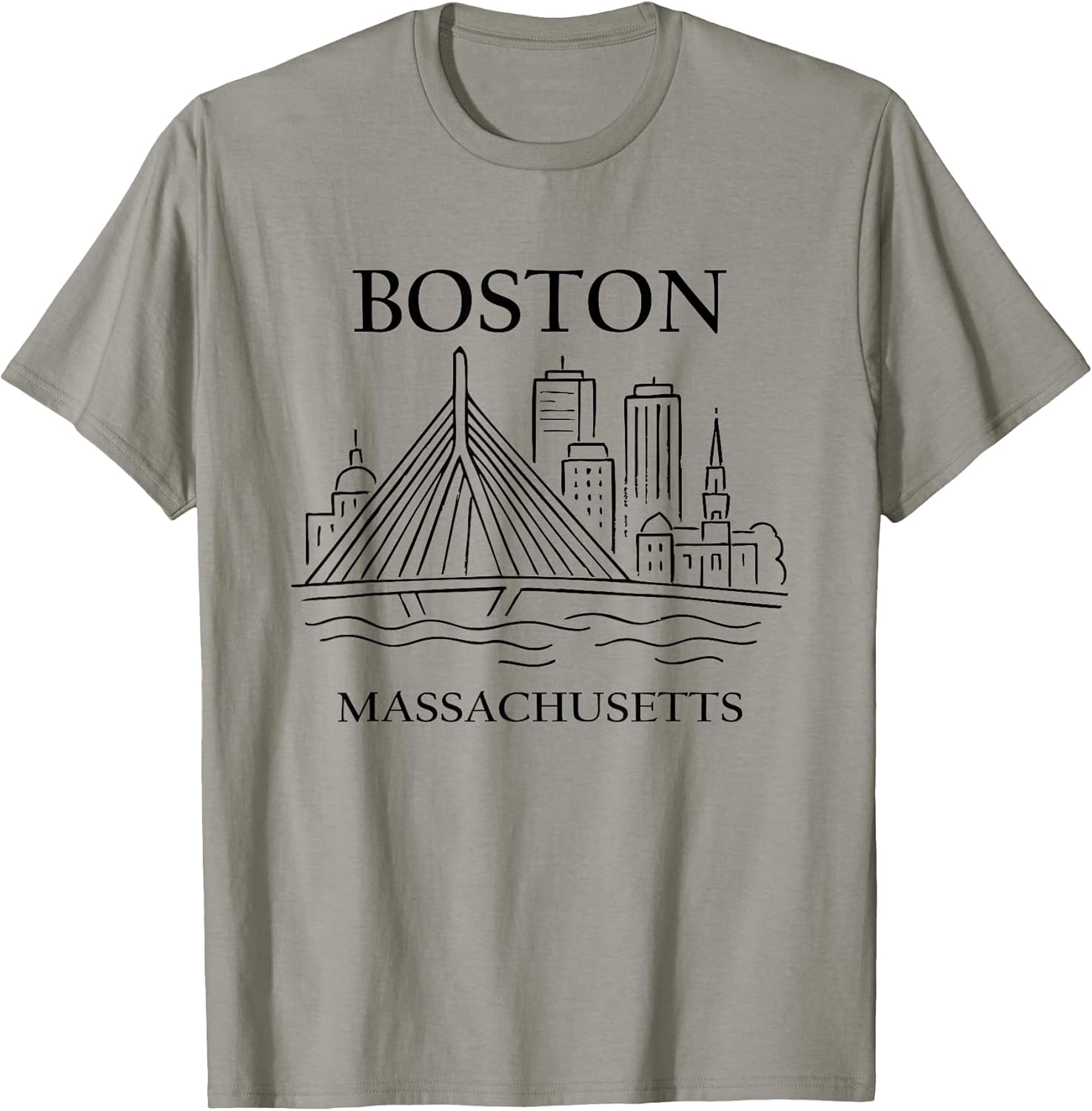 Boston United States Minimalist City Travel Souvenir T-Shirt