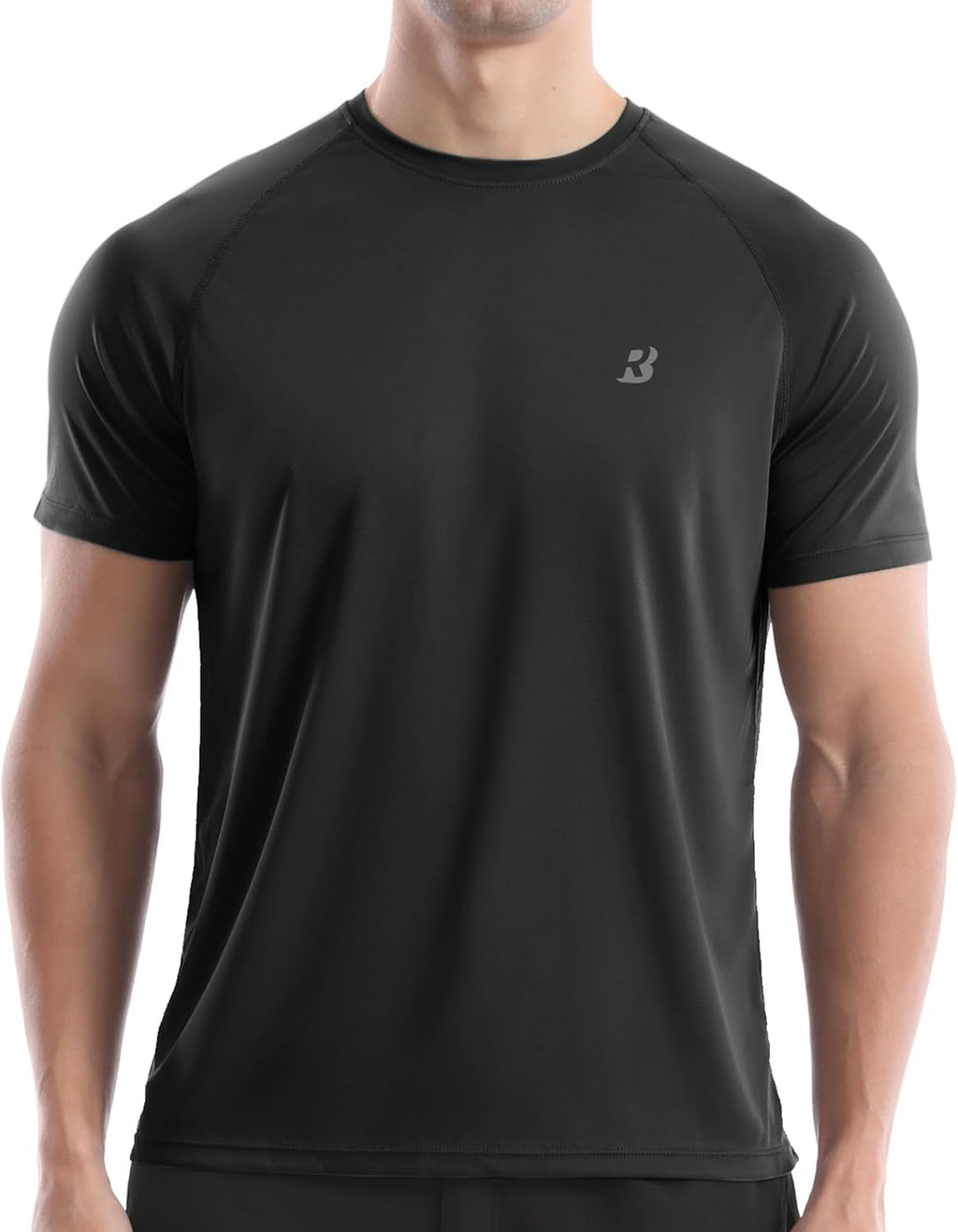 Men's Rash Guard Short Sleeve, UPF 50+ UV Sun Protection Swim Shirts, Quick Dry Lightweight Water Surf Beach T-Shirt