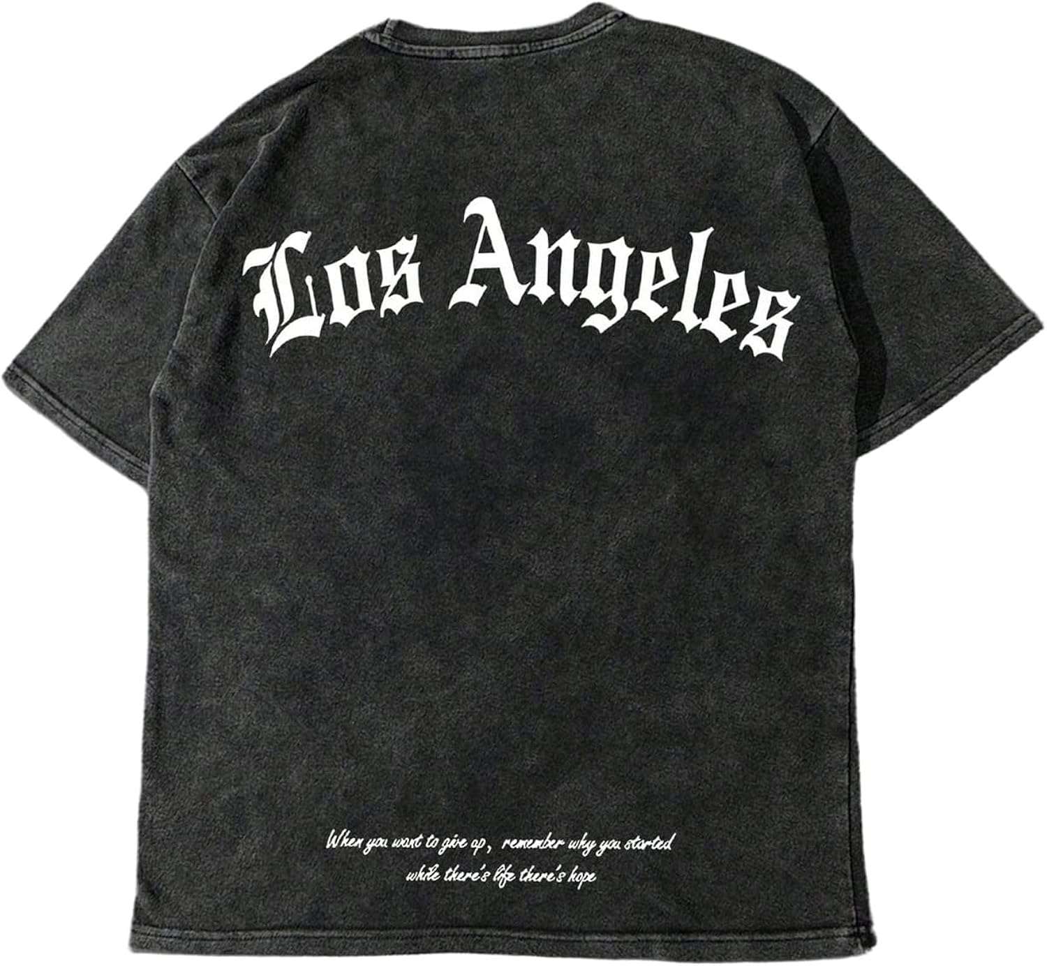Men's Letter Graphic Tees Short Sleeve Crewneck Washed T Shirts Streetwear Drippy Clothes