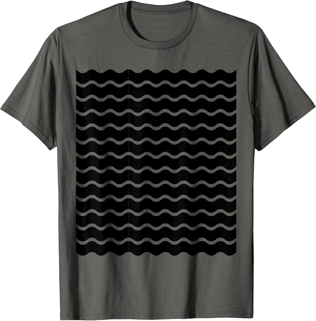 Minimalist Black and White Wavy Lines Pattern