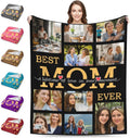 Custom Throw Blanket with Photo Personalized Soft Flannel Fleece Blanket for Mom Dad Couple, Customized Picture Blanket Gifts for Birthday Anniversary