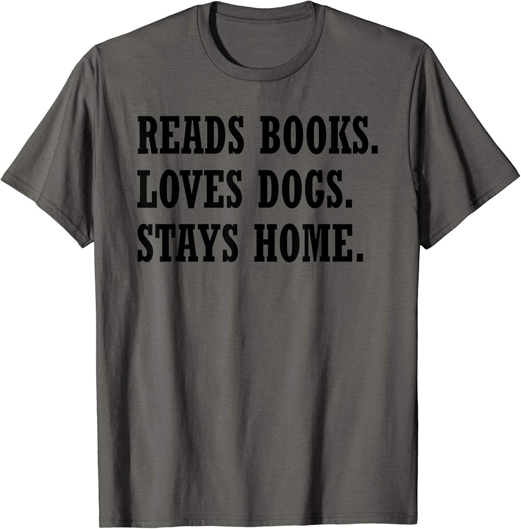 Funny Dog Gifts Reads Books Loves Dogs Stays Home