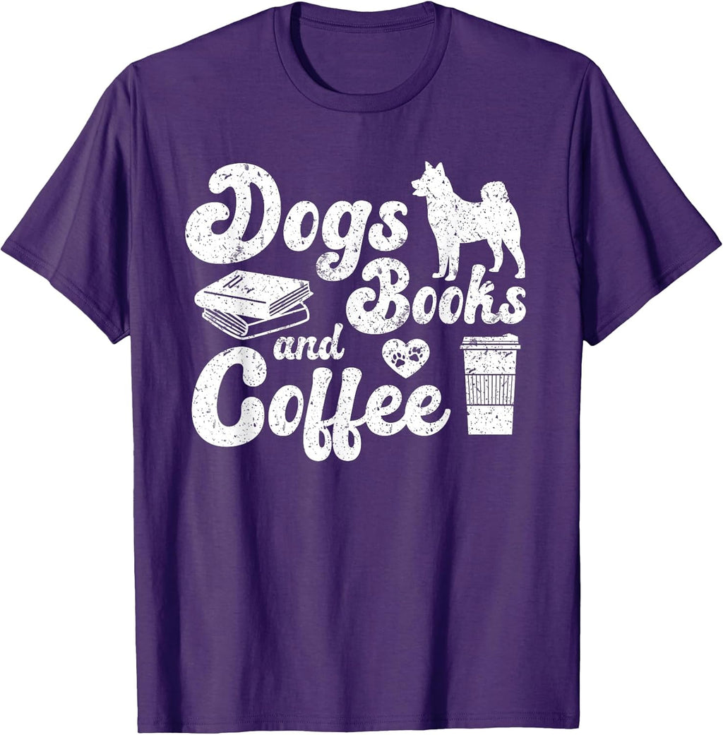 Dogs Books Coffee for Book Lover Shelter