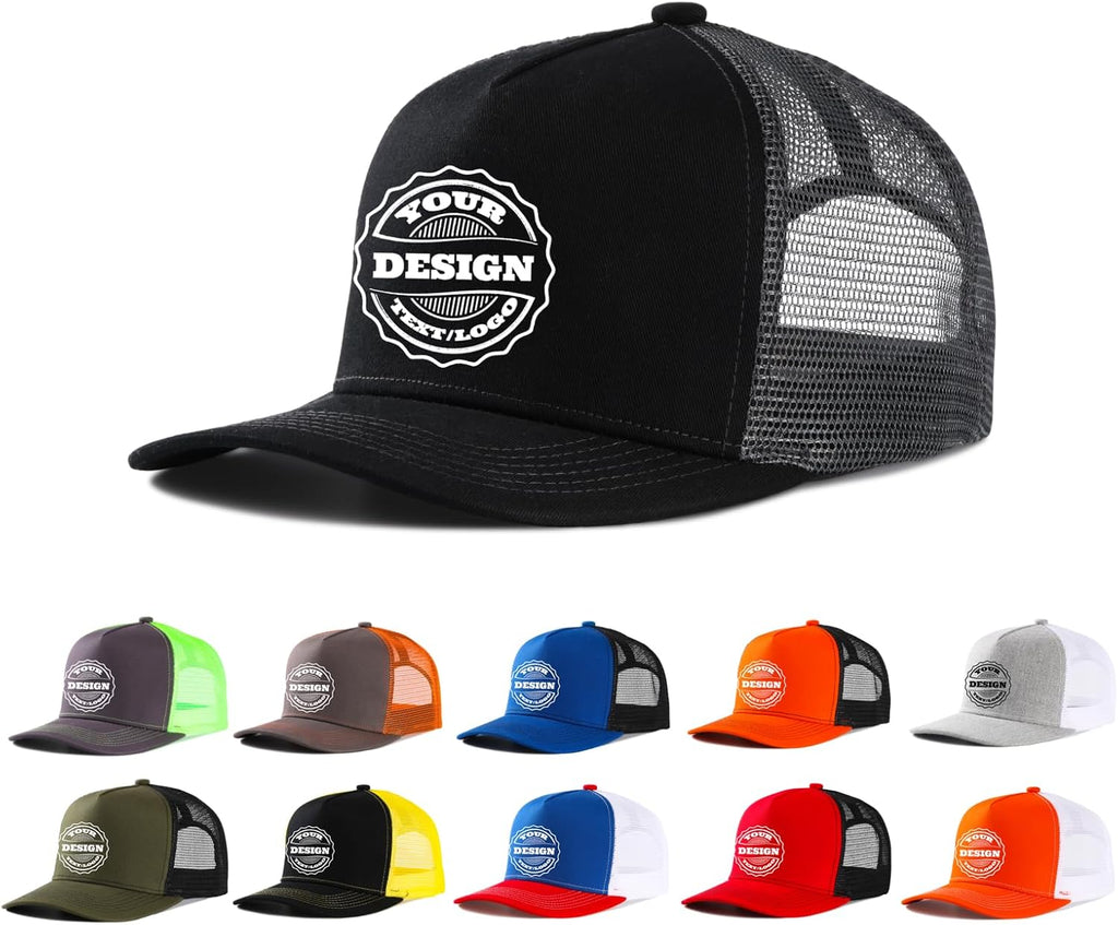 Custom Hat Bulk Custom Hats Design Your Own Unisex Trucker Hat with Photo Text for Men Women Customized Baseball Caps