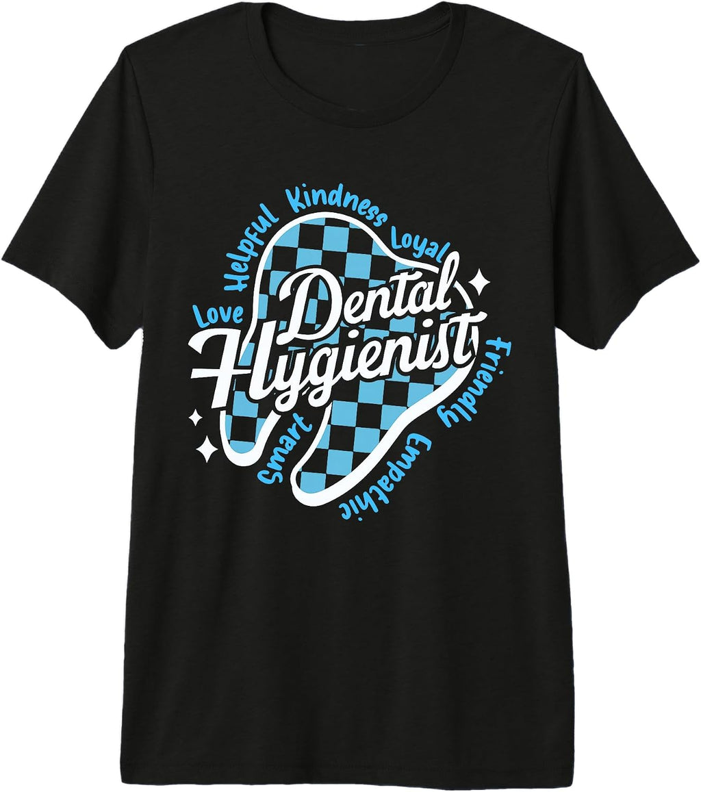 Dental Hygienist Tooth Dentist Grad Checkered Co