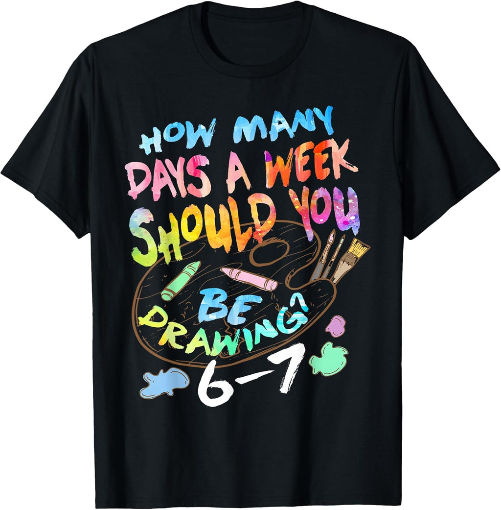 Funny Drawing Sketching Artist Art Lover Boys Girls Kids 67 T-Shirt
