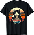 Anime Ramen Cat Retro Japanese Noodles Kawaii Cat T-Shirt