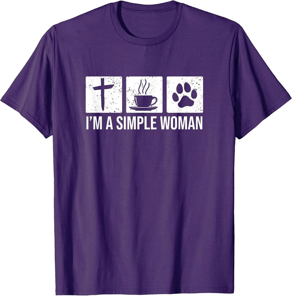 I'm A Simple Woman Cross Coffee Paw Merch