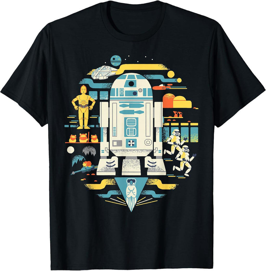 R2-D2 Circle Collage T-Shirt
