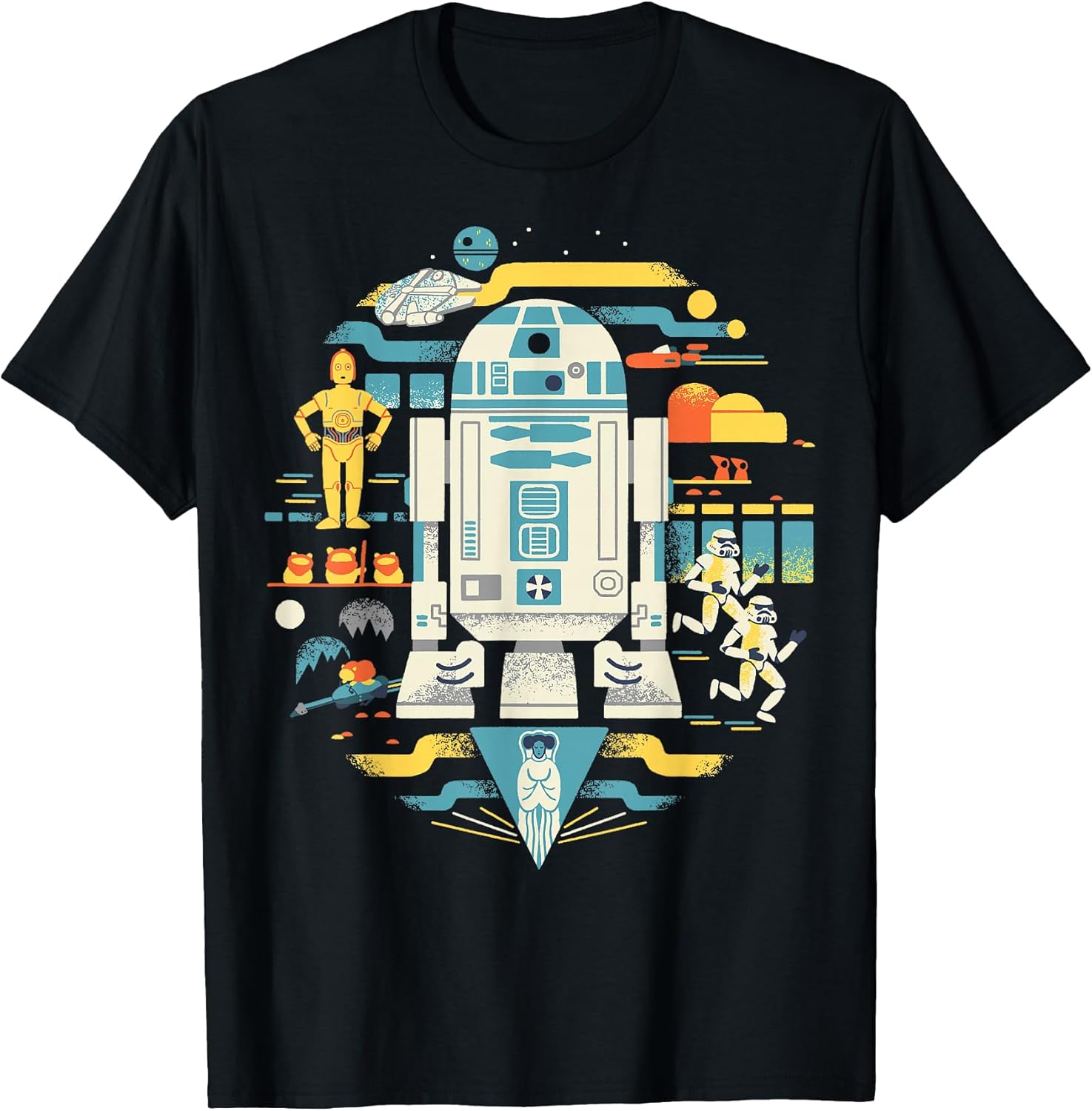 R2-D2 Circle Collage T-Shirt