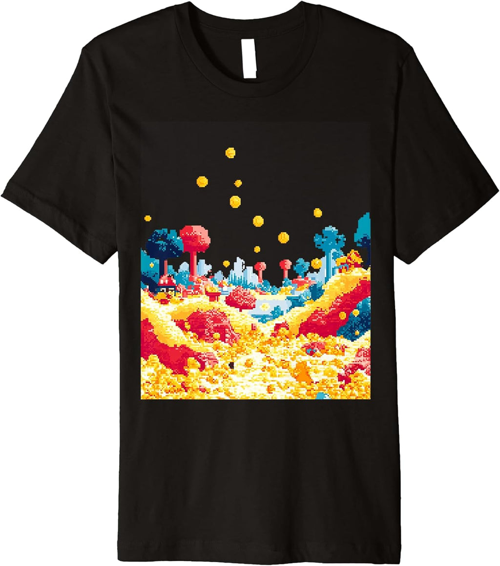 Retro Pixel Art Video Game Design Premium T-Shirt