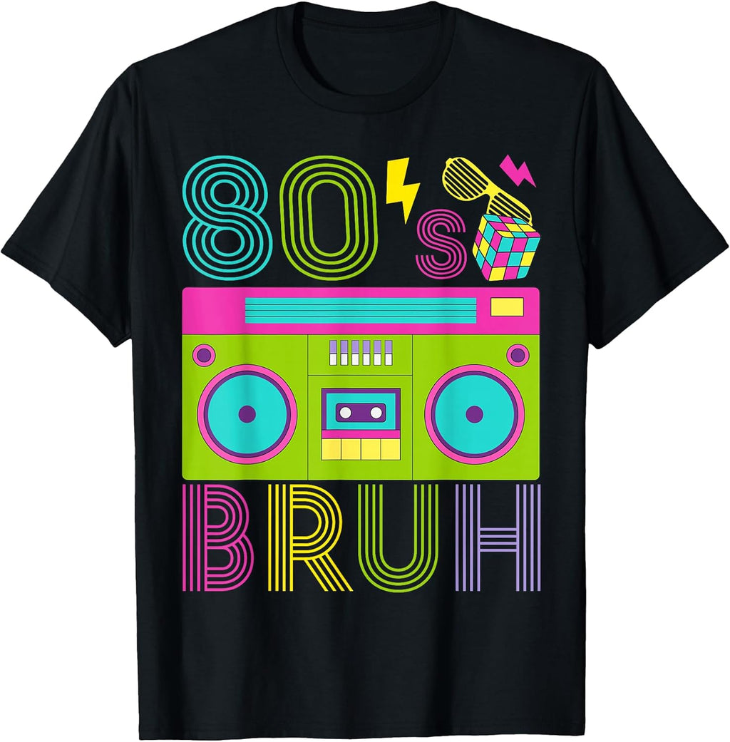 Funny 80s BRUH Outfit For Kids Boys