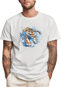 Men's Solid 100% Cotton Graphic Tshirts Short Sleeve Crewneck 2026 Gym Training Moisture Wicking Casual Shirts