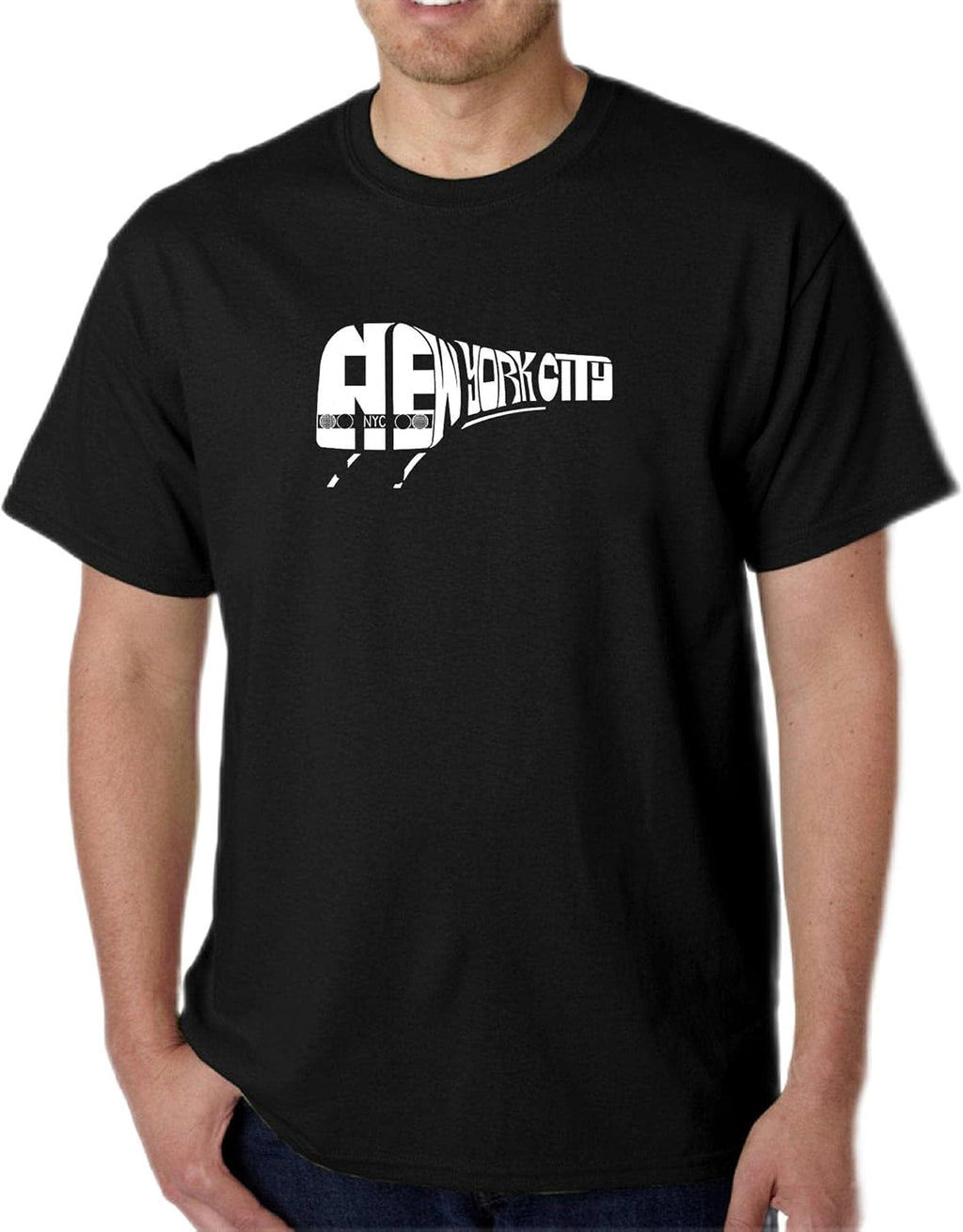 Men's Word Art T-Shirt- NY Subway