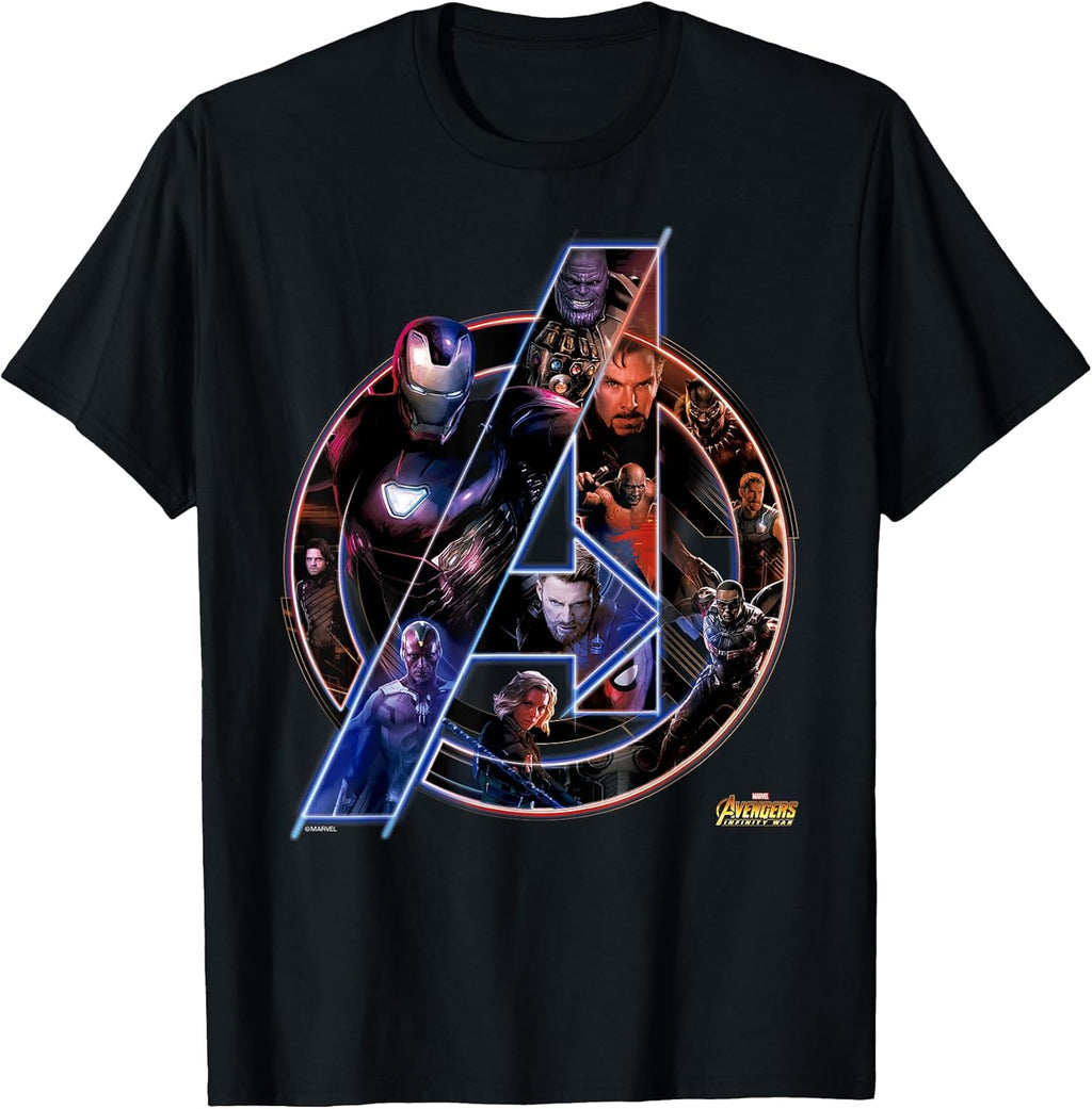 Avengers Infinity War Neon Team Short Sleeve T-Shirt