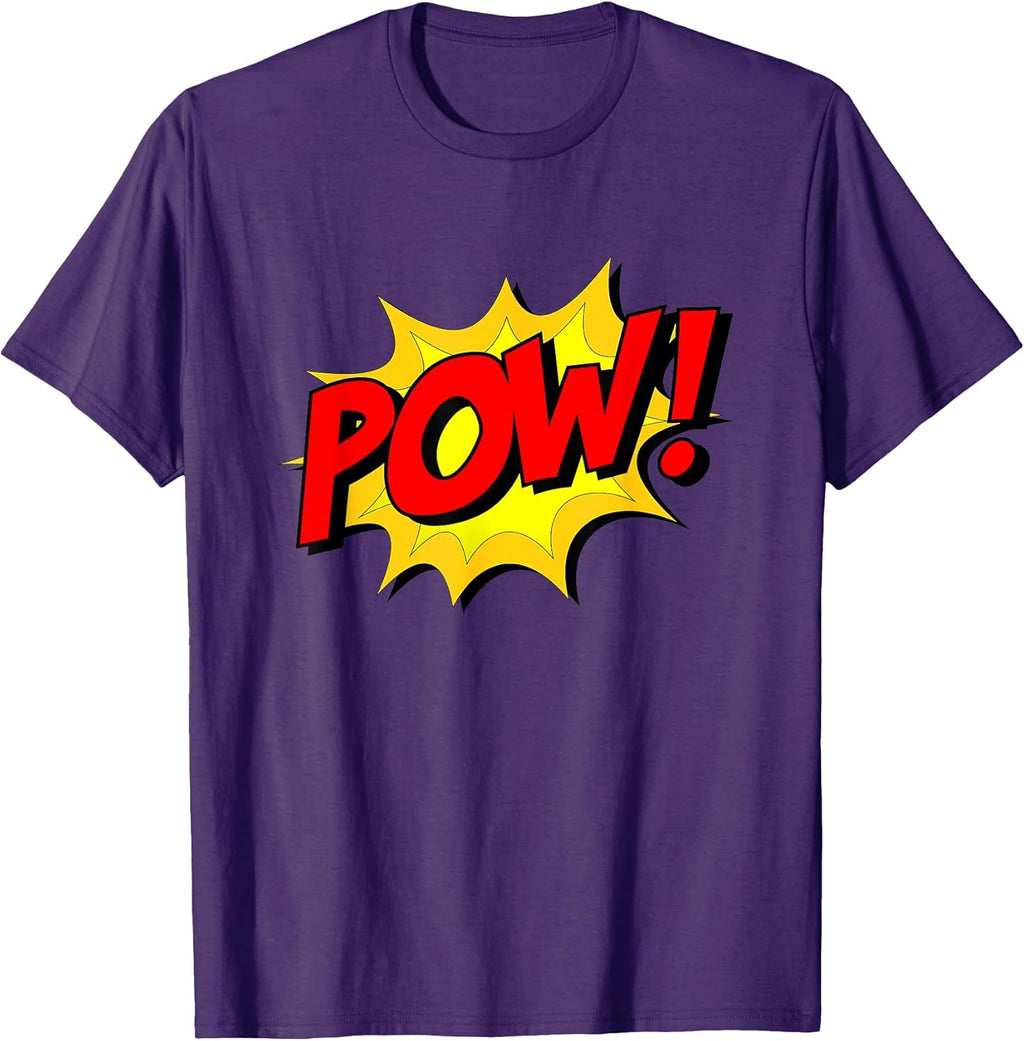 POW! Unisex-Adults, Kids Comic Book Cartoon Funny Pop Art Novelty Sarcastic T-Shirt