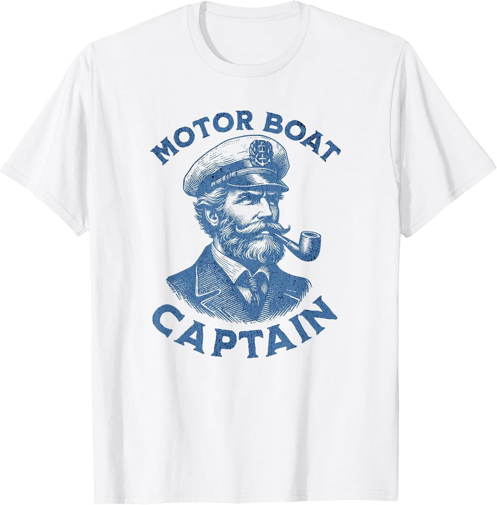 Funny Motor Boat Captain T-Shirt