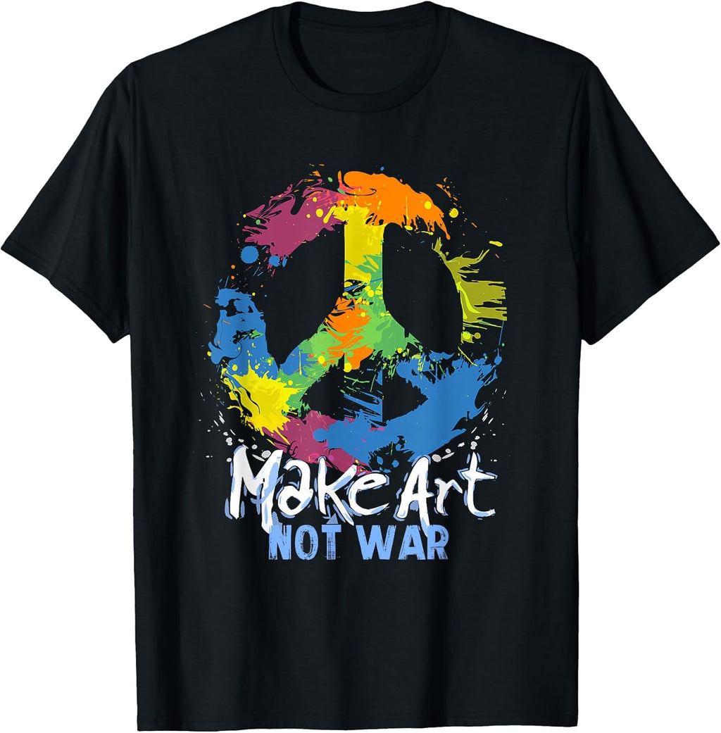 Make Art Not War Peace Symbol T-Shirt