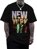 Mens Graphic T Shirts Mens Summer Shirts Round Neck Regular Short Sleeve Casual Vintage Tees