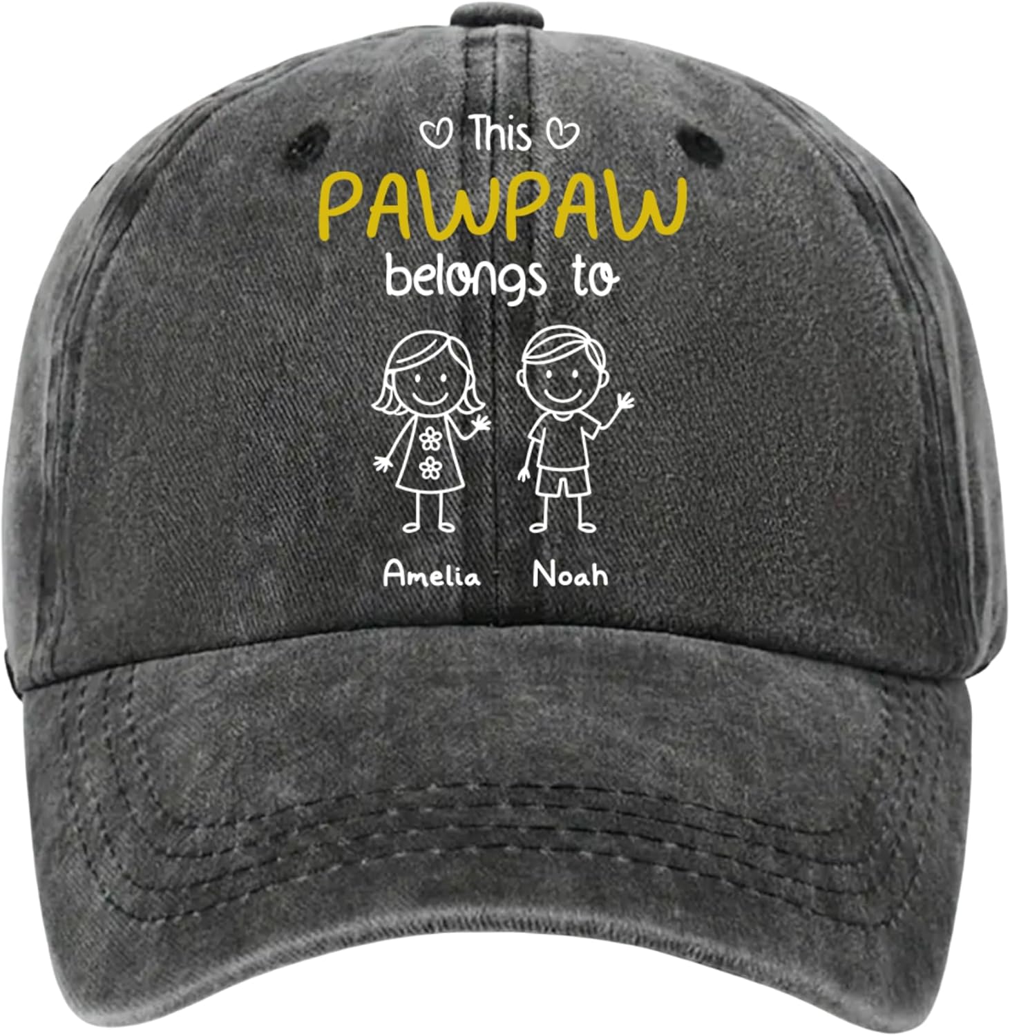 Grandpa Personalized Denim Cap – Custom Hat for Men, Grandpa Birthday Gift, Dad Hat, Father’s Day Present