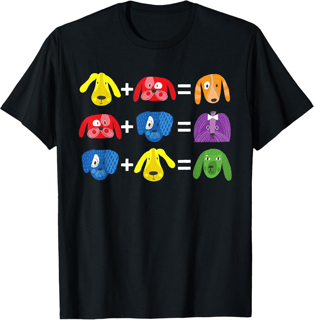 Dog Themed Artist Color Theory Educational Art Teacher T-Shirt