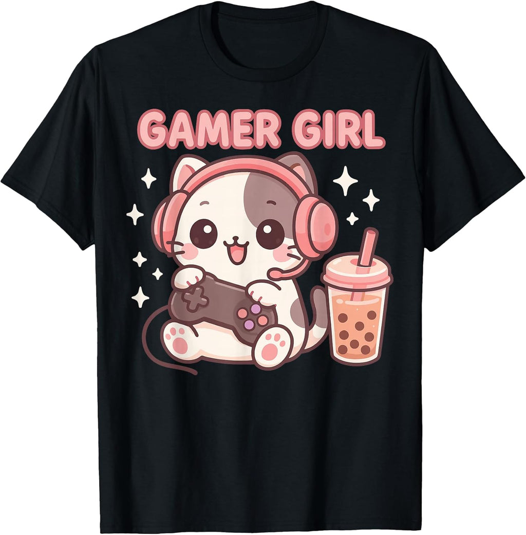 Cat Female Gamer Gaming Video Games Kawaii