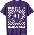 Purple Up for Military Kids Groovy Military Child Month T-Shirt