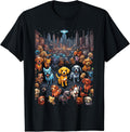 Pixel Art Futuristic Dogs T-Shirt