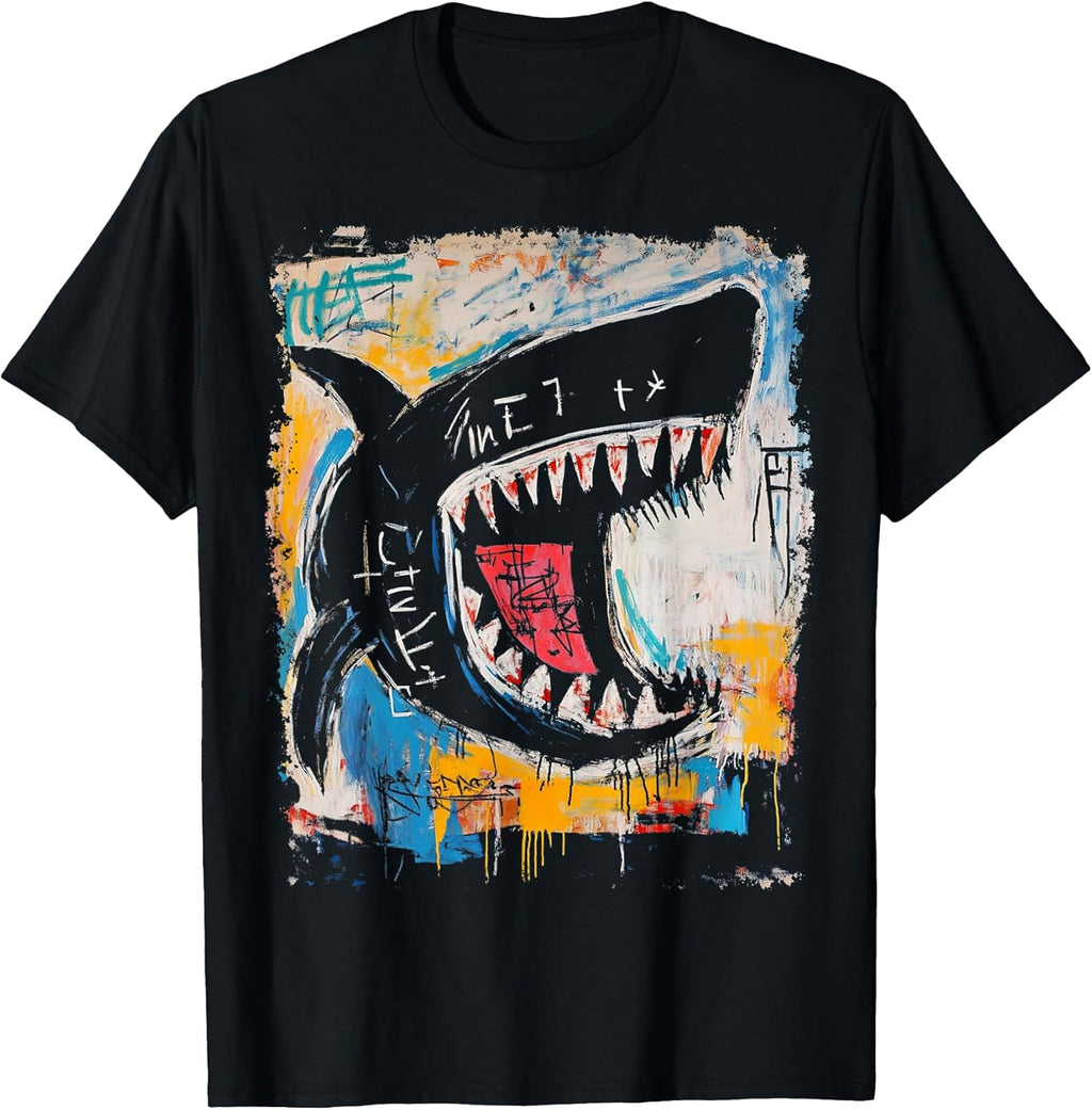Pop Art Style Shark 90s Graffiti T-Shirt