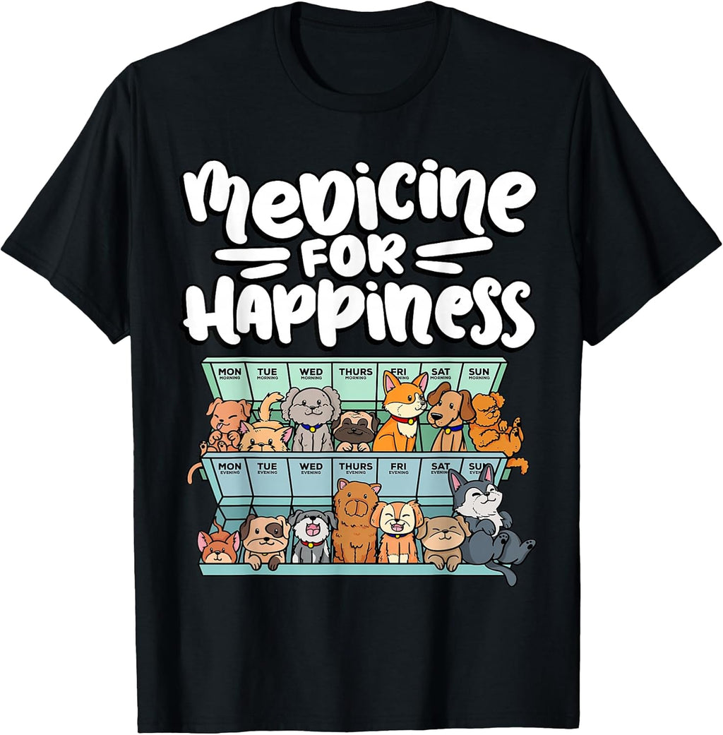 medication pill box with adorable companion dogs