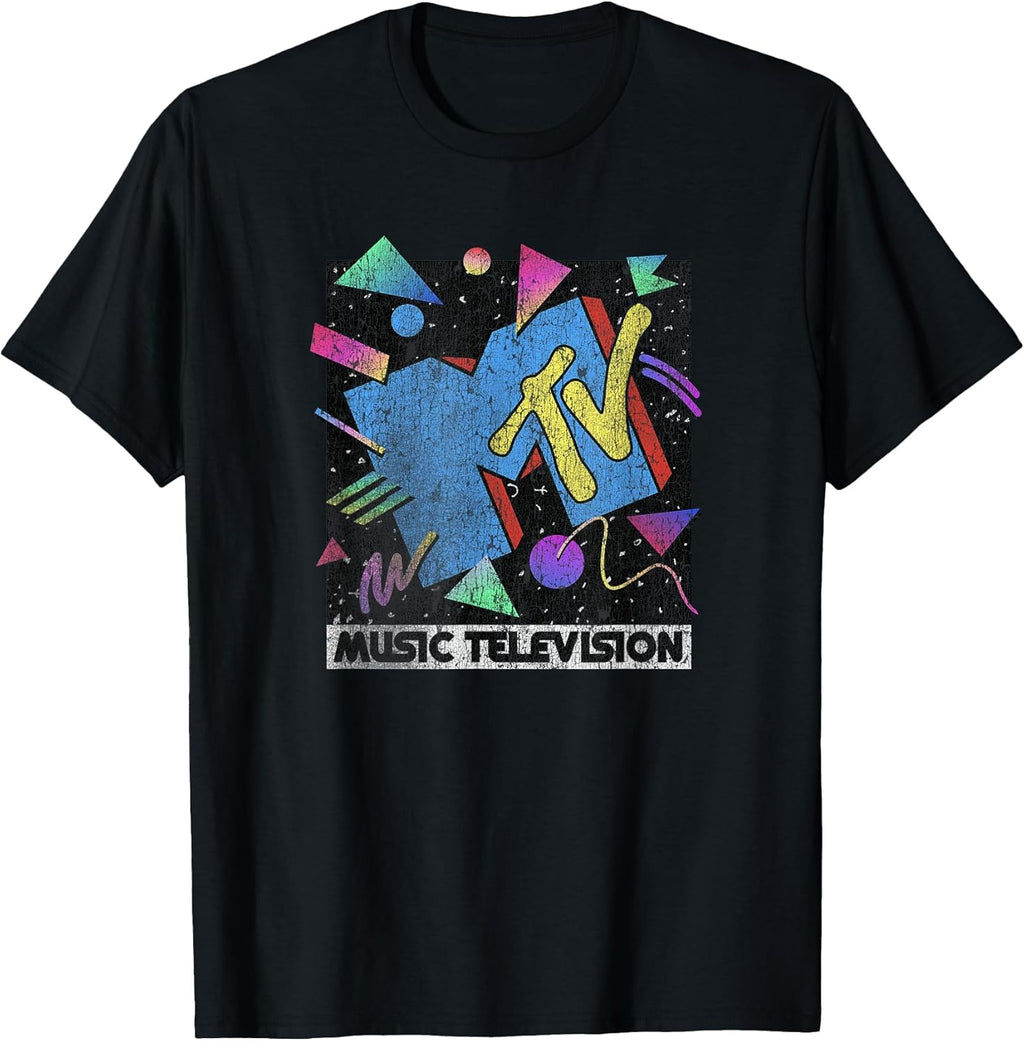 Neon Confetti Logo Retro 80s Party T-Shirt