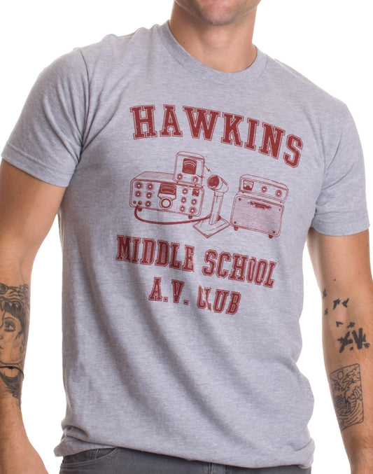 Hawkins Middle School A.V. Club | Vintage Style 80s Costume AV Hawkin T-Shirt Unisex T-shirt, Sweatshirt, Hoodie, Long Sleeve Tee