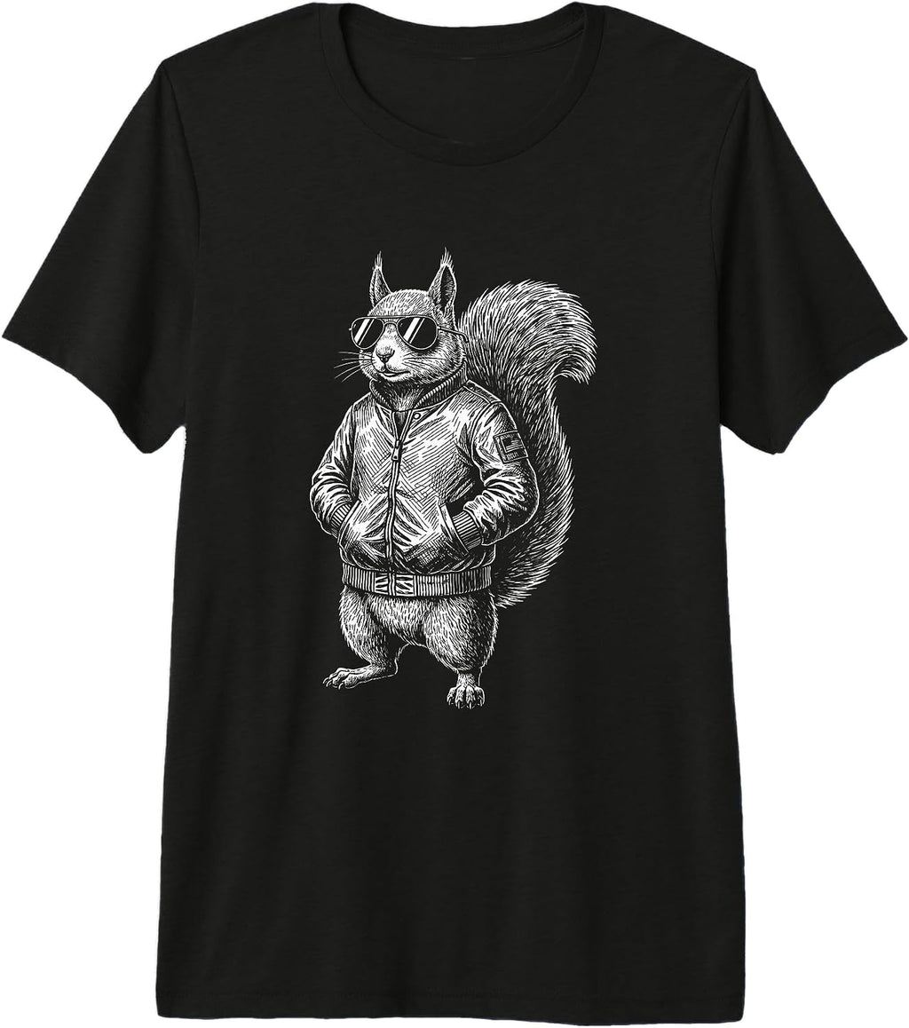 Urban Squirrel Fashion Line Art