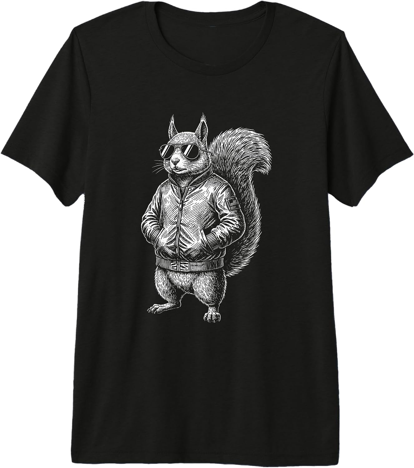 Urban Squirrel Fashion Line Art