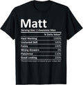 Custom Christmas Father's Day Men Nutrition Facts