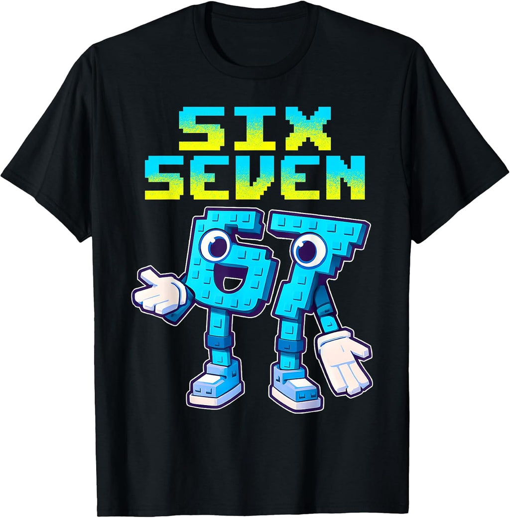 67 Six Seven 6-7 - Funny Italian Brainrot Kids Gaming Meme T-Shirt